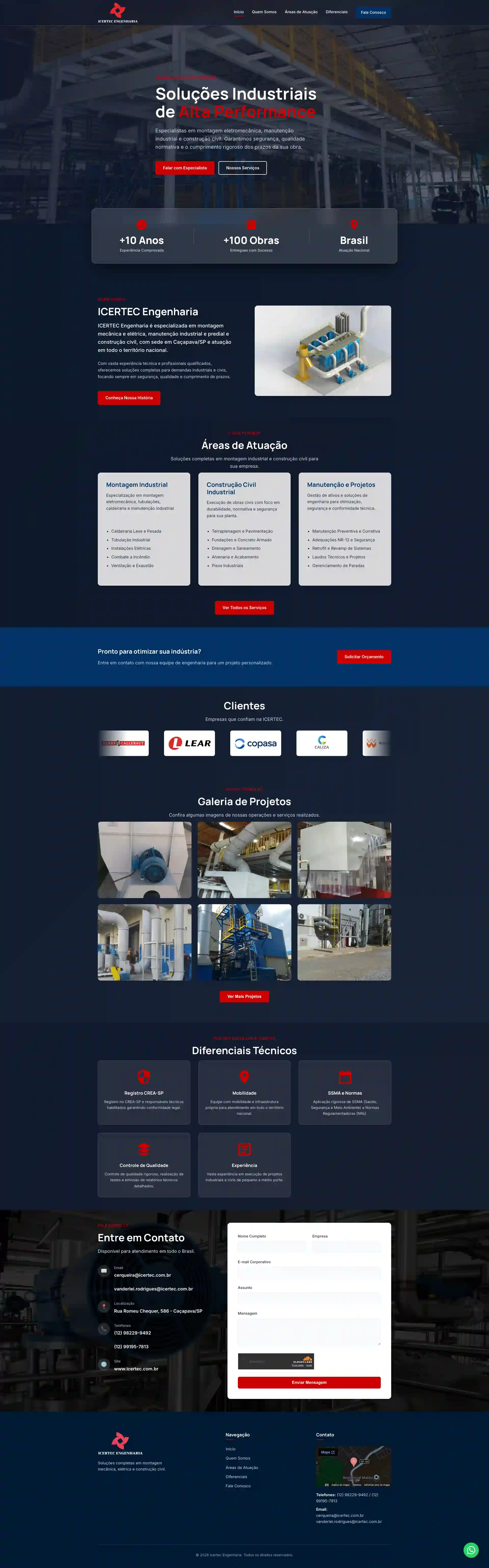 Site ICERTEC Engenharia